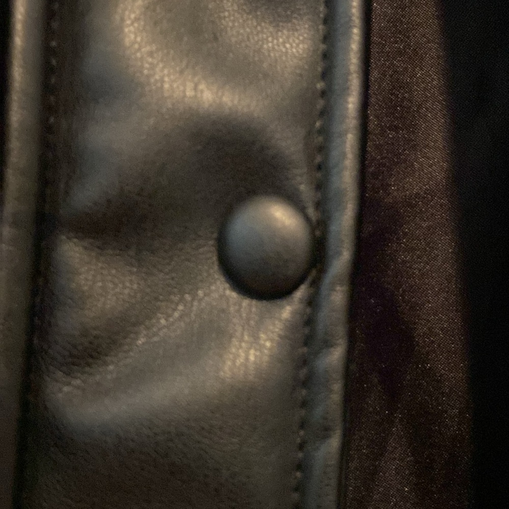 Isaac Mizrahi Live Faux Leather Zip Front Quilted Vest Black Small - Picture 10 of 13